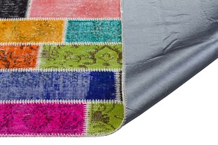 Modern El Dokuma Patchwork Halı Renkli 4 m2 Ölçü;170 x 240