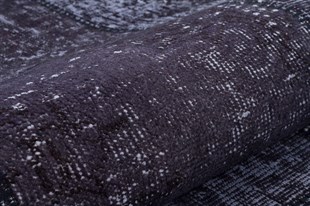 Modern El Dokuma Patchwork Halı Siyah Ölçü;120 x 180