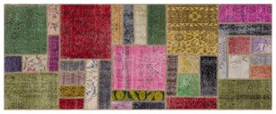 Modern El Dokuma Patchwork Halı Renkli Ölçü;100x250