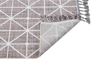 İskandinav Desenli Modern Makine Dokuma Halı Rio Antrasit Gri 19484 Gri