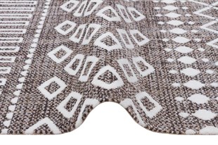 İskandinav Desenli Modern Makine Dokuma Halı Rio Kahve 19495 Gri