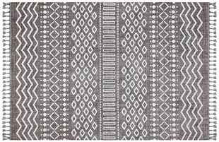 İskandinav Desenli Modern Makine Dokuma Halı Rio Kahve 19495 Gri