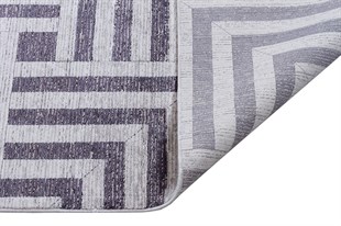 Modern Makine Halısı Yumuşak Yıkanabilir Riva Serisi 8702 GRİ/ANT