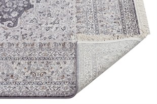 Modern Makine Halısı Yumuşak Yıkanabilir Riva Serisi 8705 GRİ