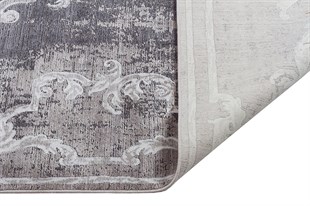 Modern Makine Halısı Yumuşak Yıkanabilir Riva Serisi 8708 GRİ/ANTRASİT