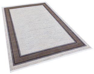 Modern Makine Halısı Yumuşak Yıkanabilir Riva Serisi 8709 KREM/GOLD