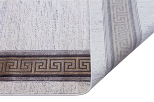 Modern Makine Halısı Yumuşak Yıkanabilir Riva Serisi 8709 KREM/GOLD