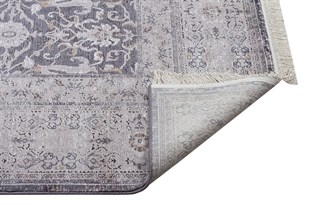 Modern Makine Halısı Yumuşak Yıkanabilir Riva Serisi 8712 GRİ
