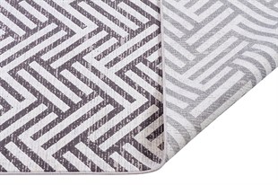 Modern Makine Halısı Yumuşak Yıkanabilir Riva Serisi 8718 KREM/ANTRASİT