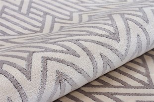 Modern Makine Halısı Yumuşak Yıkanabilir Riva Serisi Riva 8720 Gri