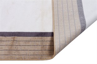Modern Makine Halısı Yumuşak Yıkanabilir Riva Serisi Riva 8727 Kahverengi