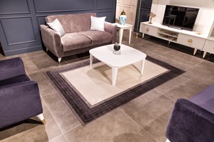 Modern Makine Halısı Yumuşak Yıkanabilir Riva Serisi Riva 8728 Gri/Antrasit