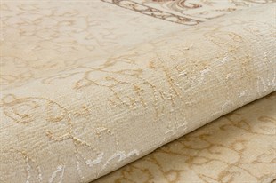 %100 Yün Halı Klasik El Dokuma Koleksiyonu HAS.322 IVORY/IVORY