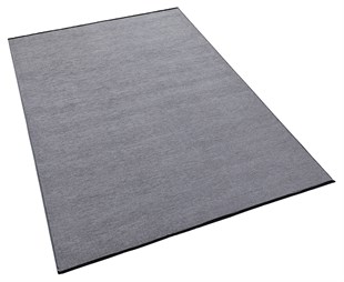 Tamamen Organik Yıkanabilir Halı Kaymaz Tabanlı Antialerjik Pamuk Saltanat_Yeni_Gri