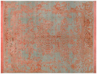 Avangart Tarzı Şık El Tezgah Dokuma Yün Halı SOPHISTICATE MB-303 GREN/ORNG