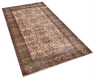 El Dokuma %100 Yün Türk Vintage Halı Yerli Üretim Ölçü;115 x 215