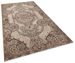 El Dokuma %100 Yün Türk Vintage Halı Yerli Üretim Ölçü;163 x 303