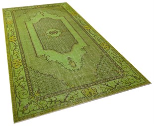 El Dokuma %100 Yün Türk Vintage Halı Yerli Üretim Ölçü;167 x 309