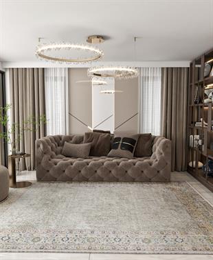 Yıkanabilir Dijital Baskılı Halı Klasik Koleksiyon TRKMN.03