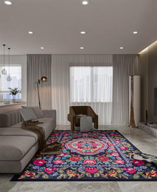 Yıkanabilir Dijital Baskılı Halı Klasik Koleksiyon TRKMN.37