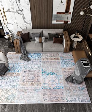 Yıkanabilir Dijital Baskılı Halı Klasik Koleksiyon TRKMN.46