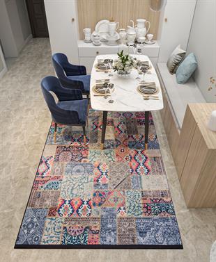 Yıkanabilir Dijital Baskılı Halı Klasik Koleksiyon TRKMN.35