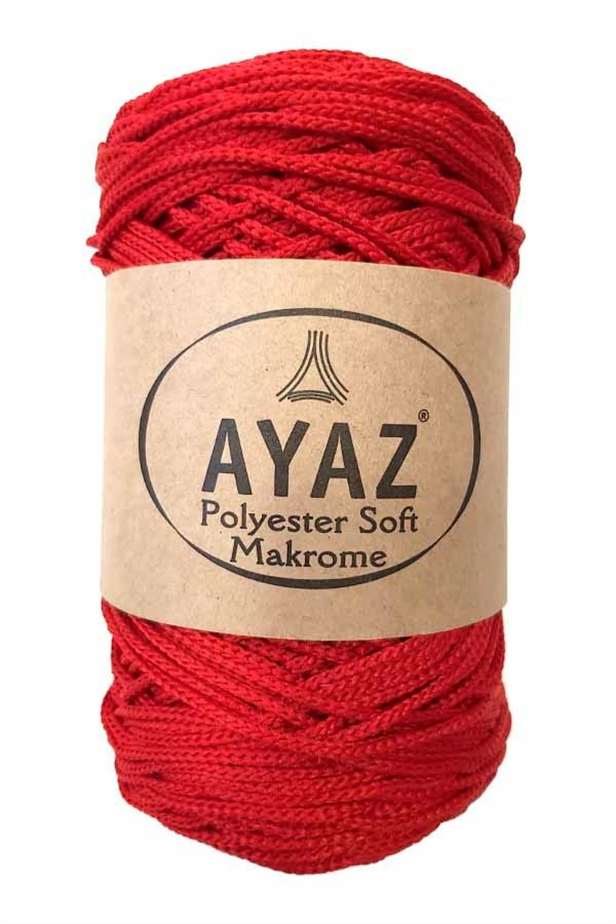 Ayaz Polyester Soft Makrome İpi 1207 Açık Kırmızı