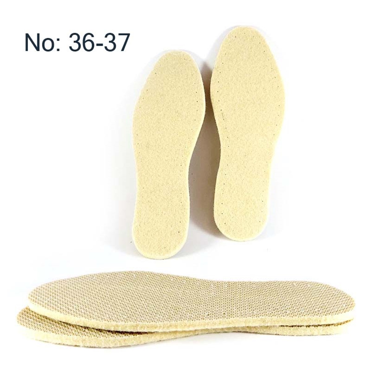 Doğal Yünlü Kaydırmazlı Patik Tabanlık (1 Çift)