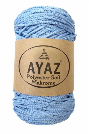 Ayaz Polyester Soft Makrome İpi 1214 Bebe Mavi