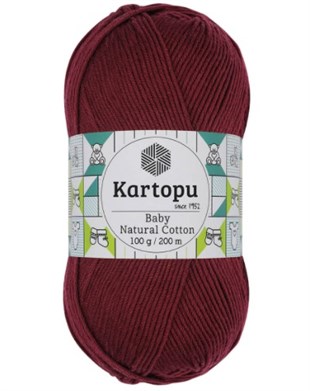Kartopu Baby Naturel Cotton K113 Bordo | 5 Yumak
