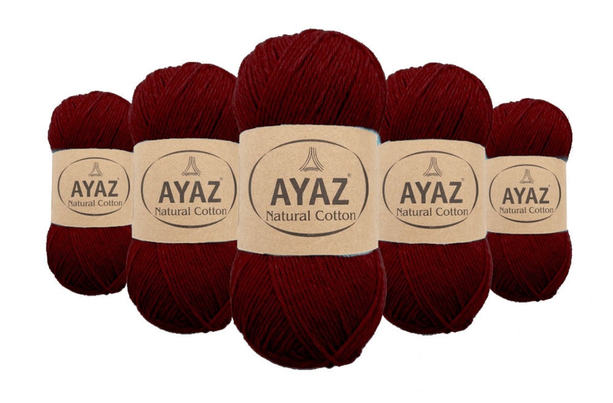 Ayaz Natural Cotton 1999 Bordo| 5'li Pk