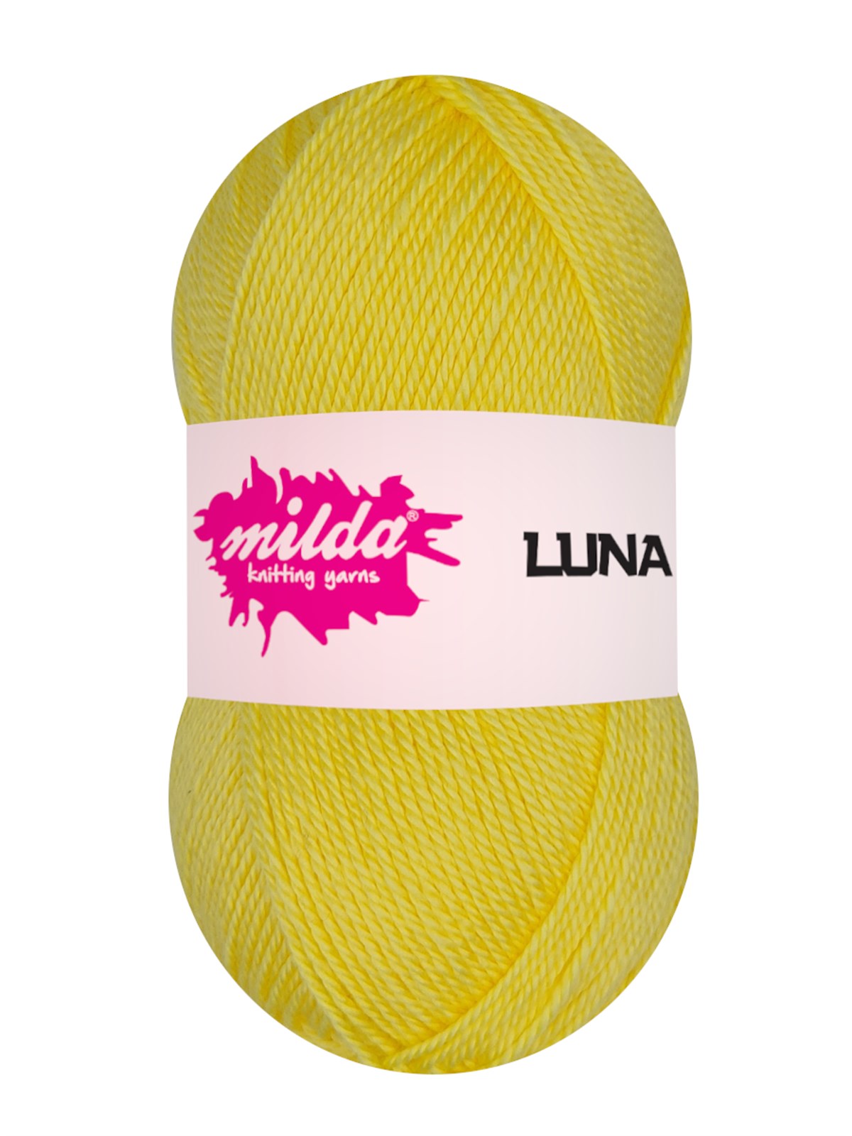 Milda Luna 1215 Açık Sarı Örgü İpi 5 Yumak  | El Örgü İpi