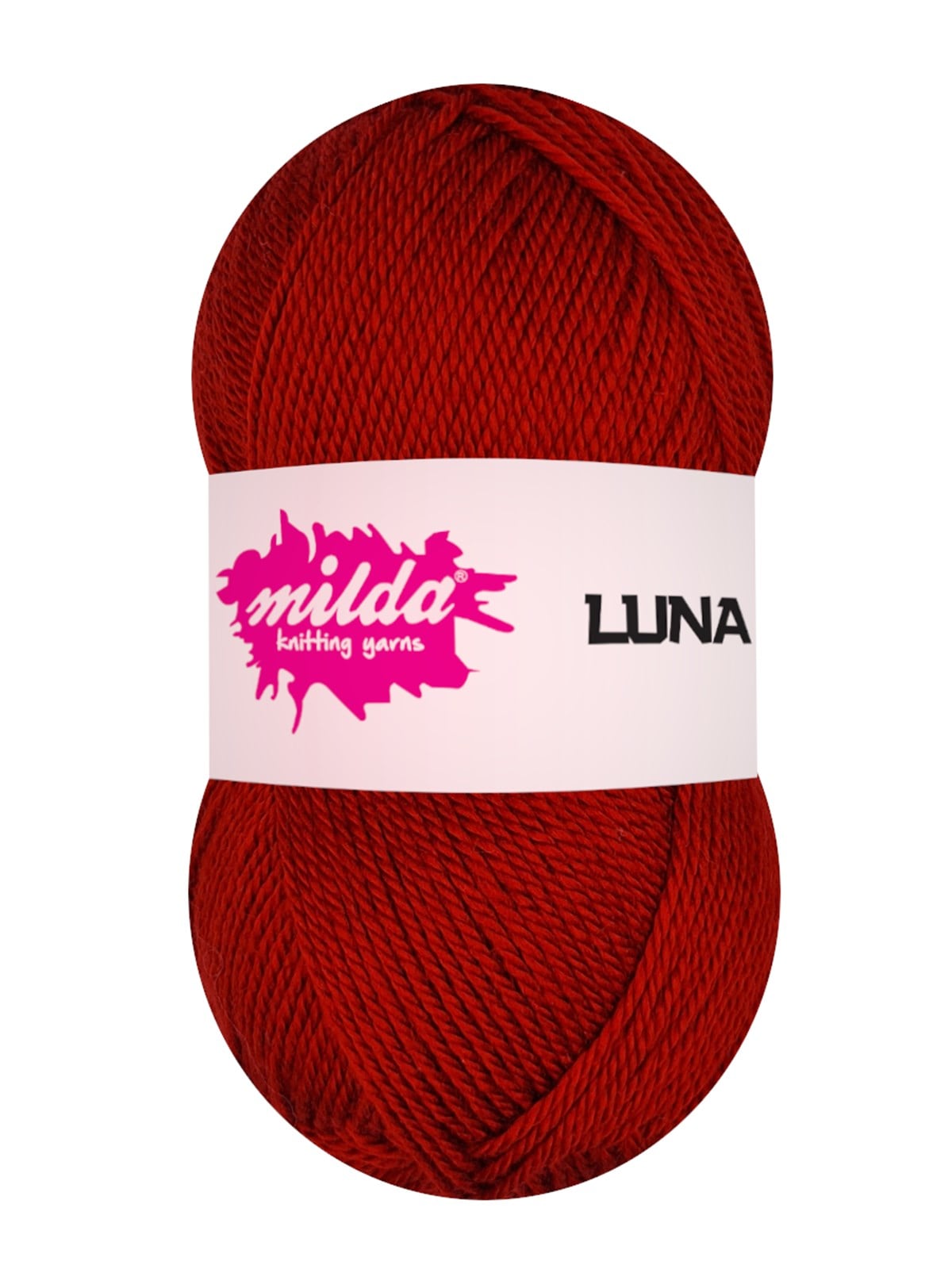Milda Luna 2175 Koyu Kırmızı Örgü İpi 5 Yumak  | El Örgü İpi