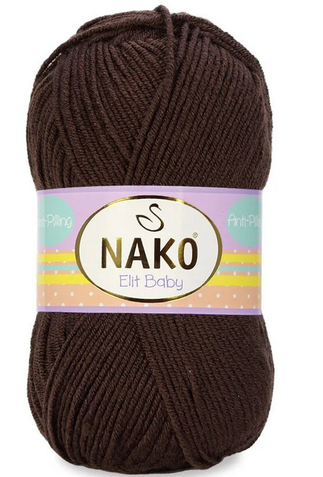 Nako Elit Baby 4367 Kahve | Tüylenmeyen İp | Bebek İpi