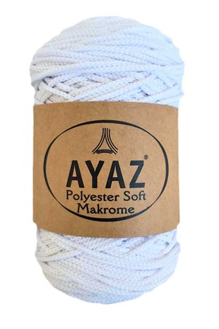 Ayaz Polyester Soft Makrome İpi 1208 Beyaz
