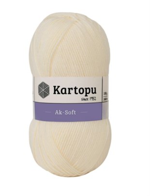 Kartopu Ak-Soft K025   | 5 Yumak El Örgü İpi