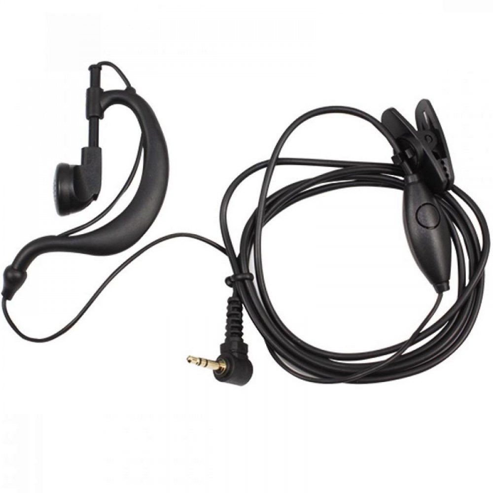 Aselsan PM665 Uyumlu Kancalı Kulaklık Siyah