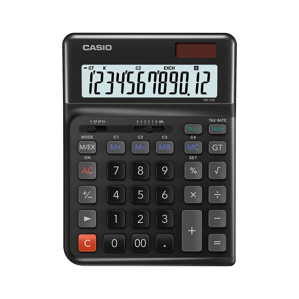 Casio DE-12E-BK 12 Haneli Masaüstü Hesap Makinesi