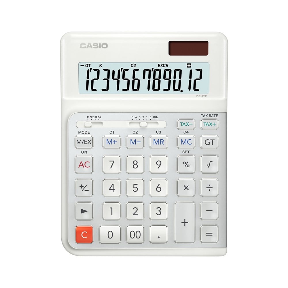 Casio DE-12E-WE 12 Haneli Masaüstü Hesap Makinesi