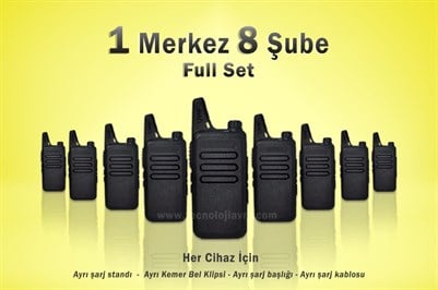 Çaycı Telsizi 1 Merkez 8 Şube Full Set