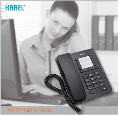 Karel TM142 Analog Masaüstü Kablolu Telefon