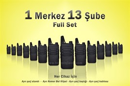 Çaycı Telsizi 1 Merkez 13 Şube Full Set