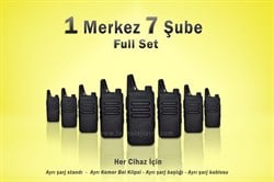 Çaycı Telsizi 1 Merkez 7 Şube Full Set