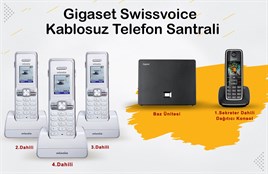 Gigaset C530 4 Dahili Swissvoice Telsiz Kablosuz Telefon Santrali