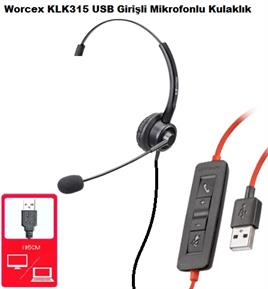 Worcex KLK315 USB Girişli Mikrofonlu Kulaklık