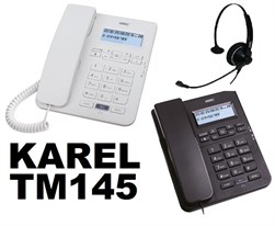Karel TM145 Karel RJ9 Kulaklıklı Headset Telefon