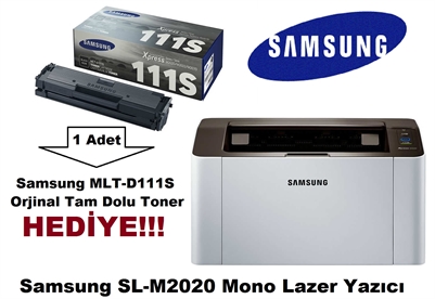Samsung Xpress SL-M2020 Lazer Yazıcı MLT-D111S Toner Hediyeli