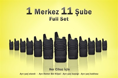 Çaycı Telsizi 1 Merkez 11 Şube Full Set
