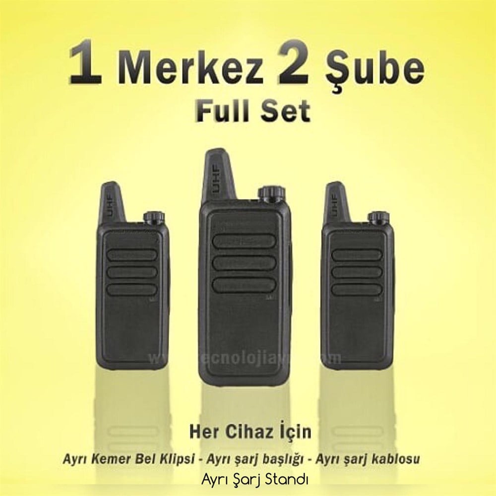 Çaycı Telsizi 1 Merkez 2 Şube Full Set