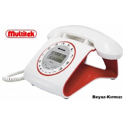 Multitek Retro Cid Masa Telefonu Beyaz